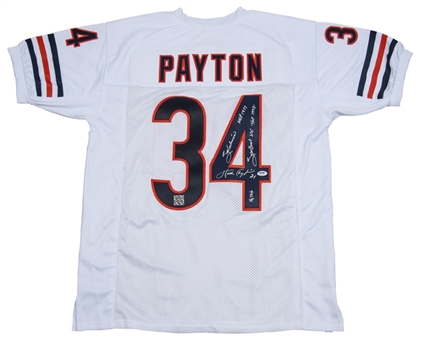 Walter Payton Signed and Inscribed Chicago Bears White Jersey (PSA/DNA)